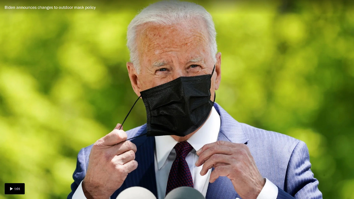 Fully vaccinated people can go without masks outdoors except in crowded settings, CDC says