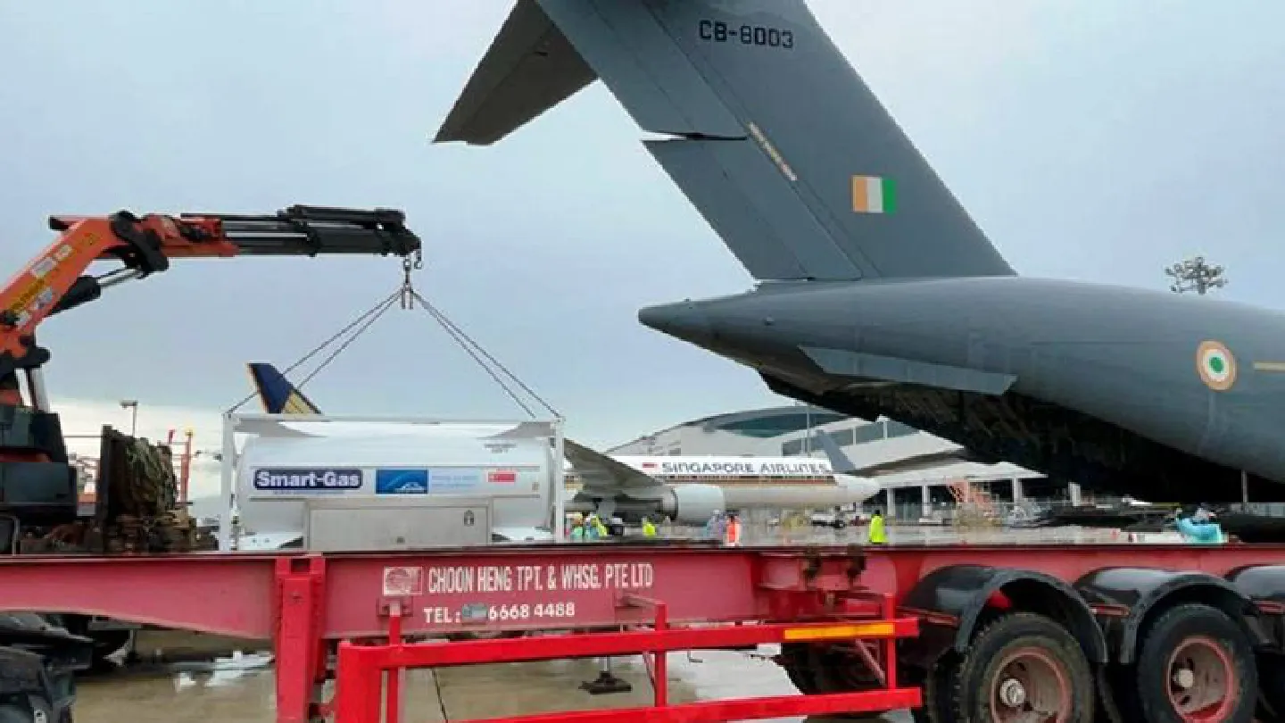 IAF engaged to transport cryogenic oxygen tanks from Singapore, informs MHA IAF engaged to transport cryogenic oxygen tanks from Singapore, informs MHA