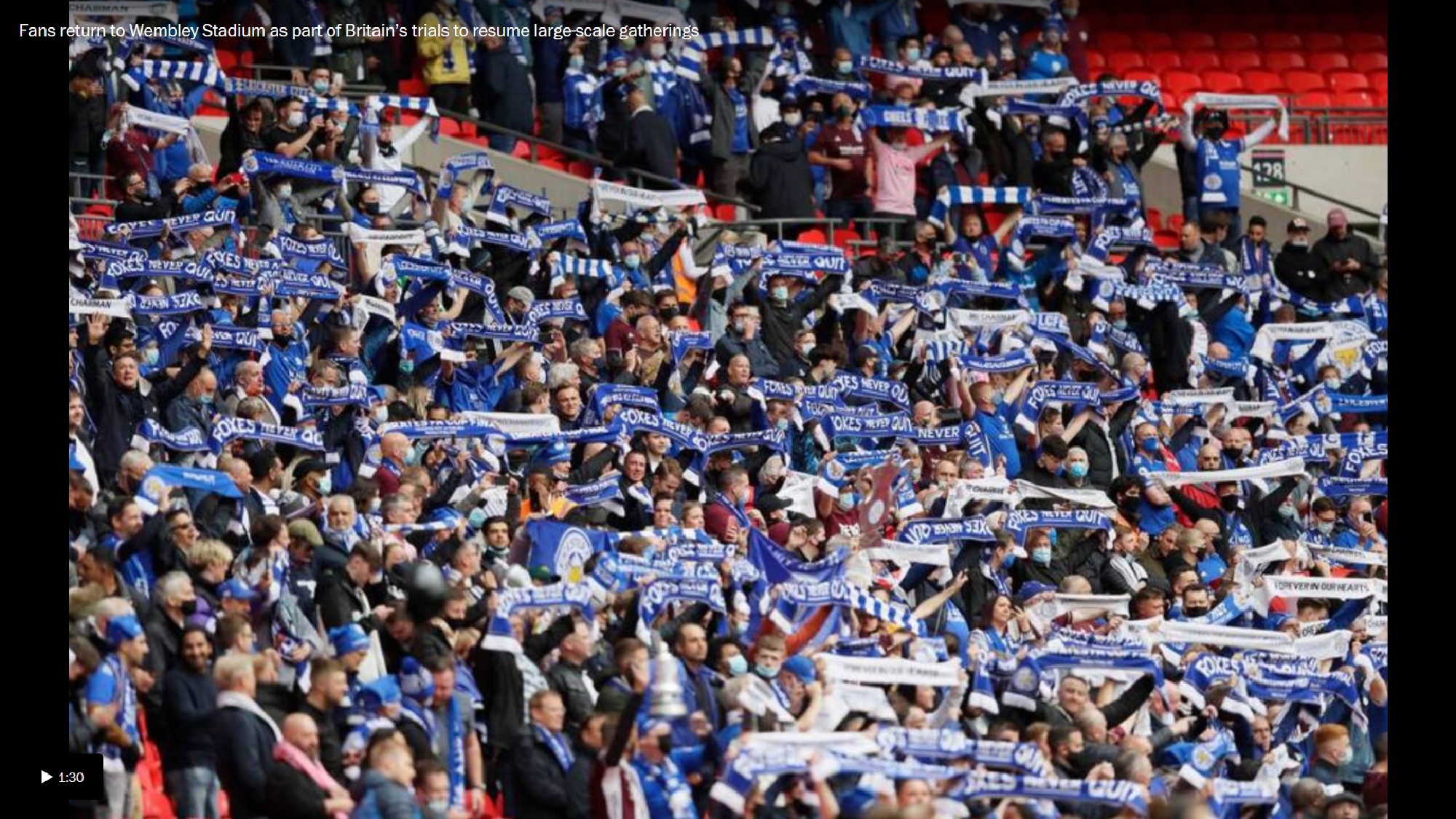 In Britain, soccer final is a study for post-pandemic crowds