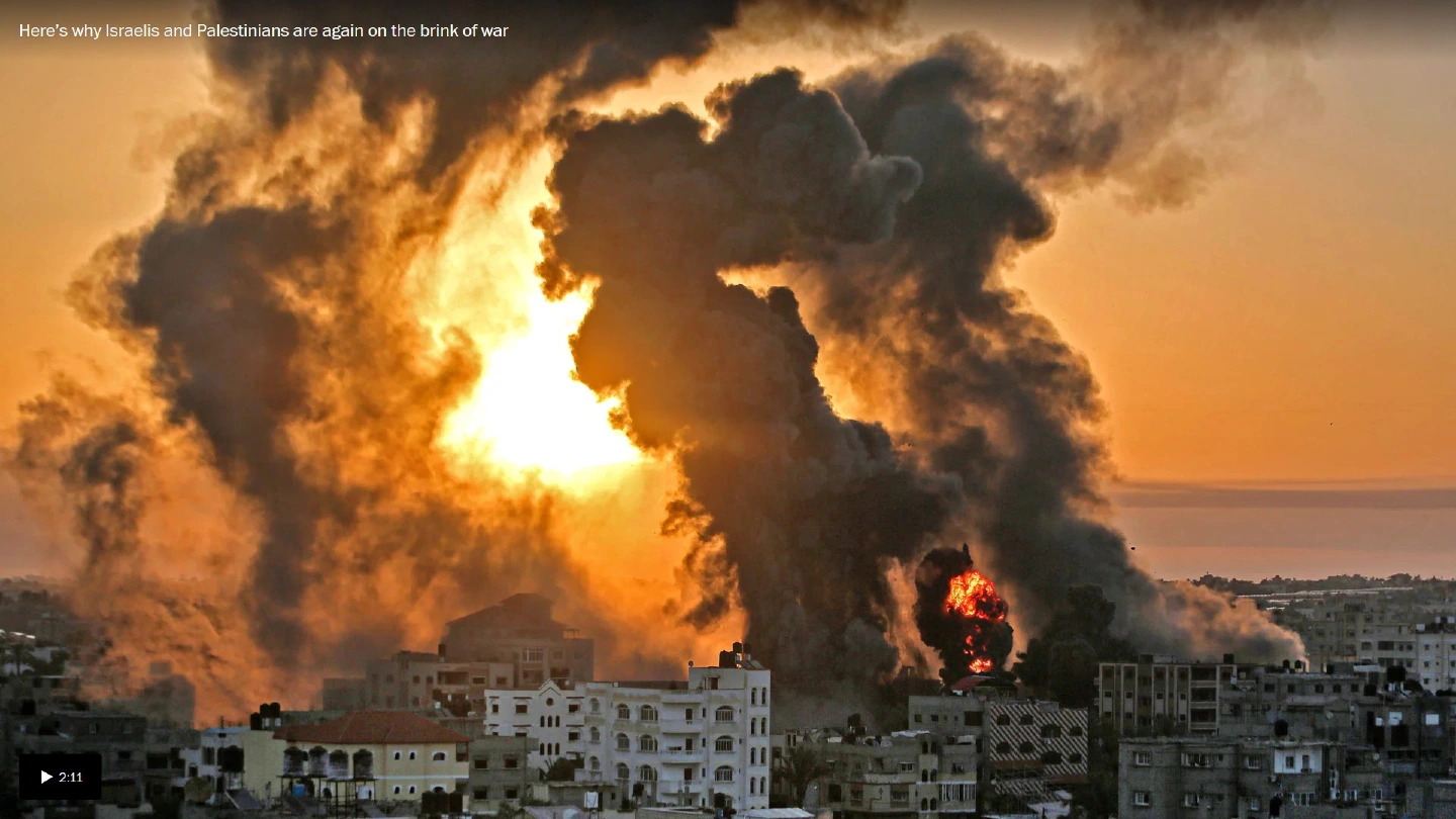 Amid intense Israeli airstrikes in Gaza, a media hub hit after warning
