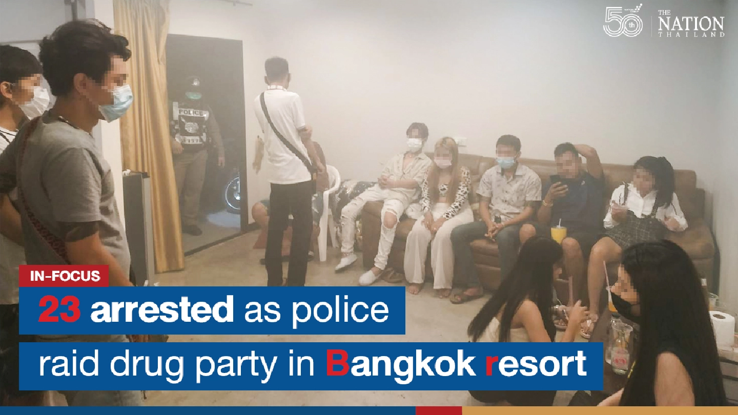23 arrested as police raid drug party in Bangkok resort