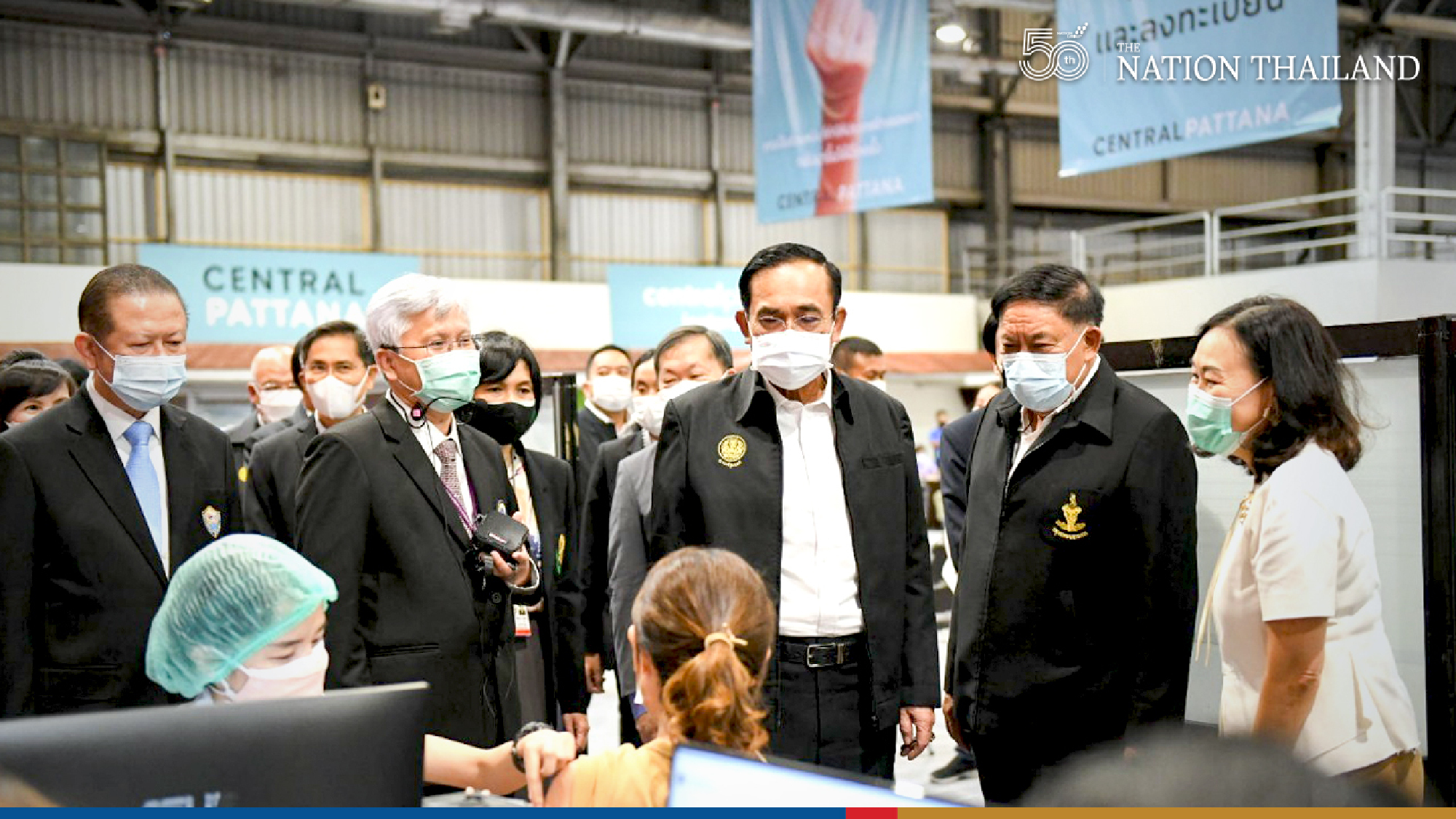 PM inspects Bangkok vaccination point ahead of rollout in June