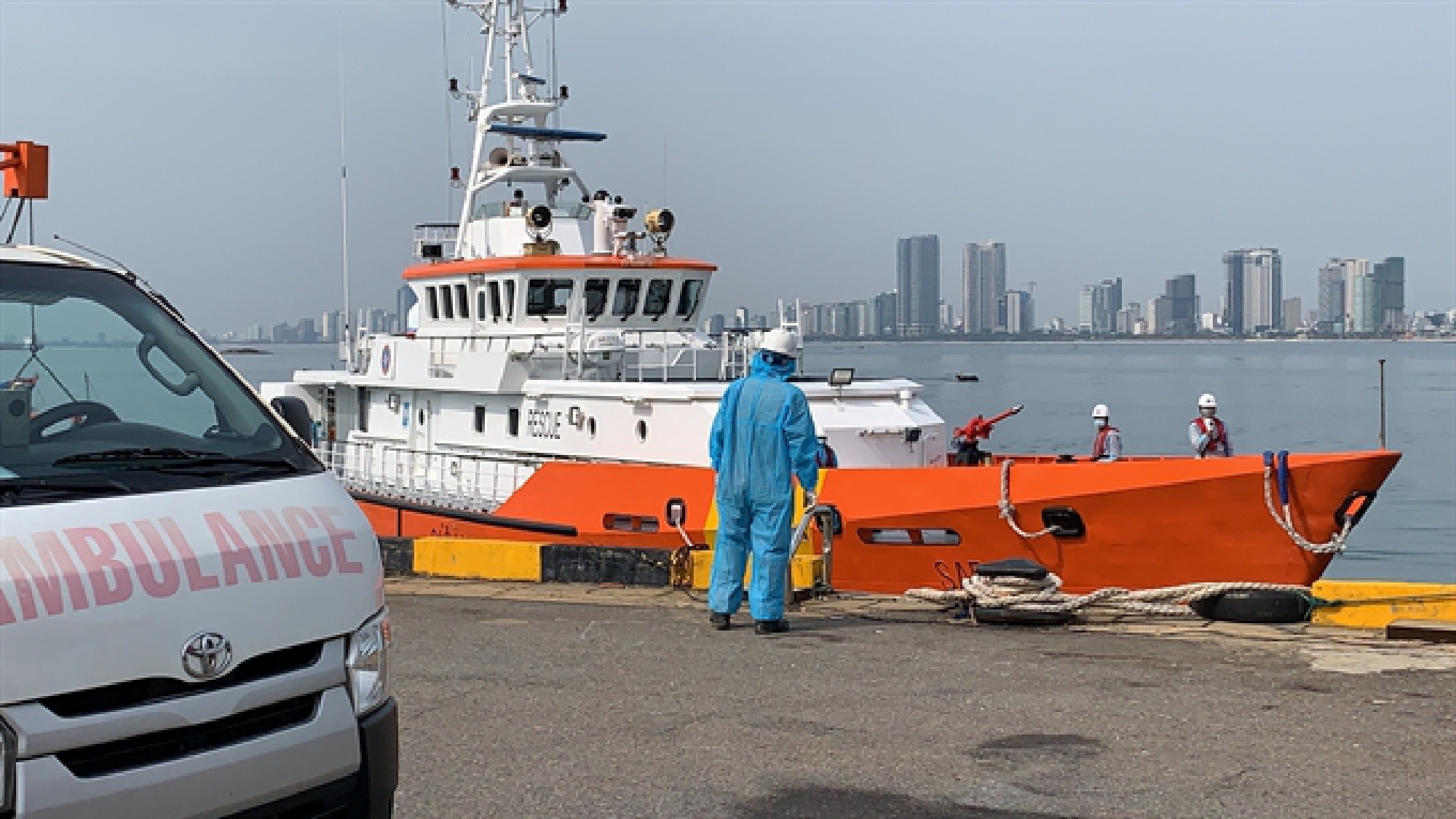 Captain severely sick at sea rescued, fishing boat sinks in Thai waters