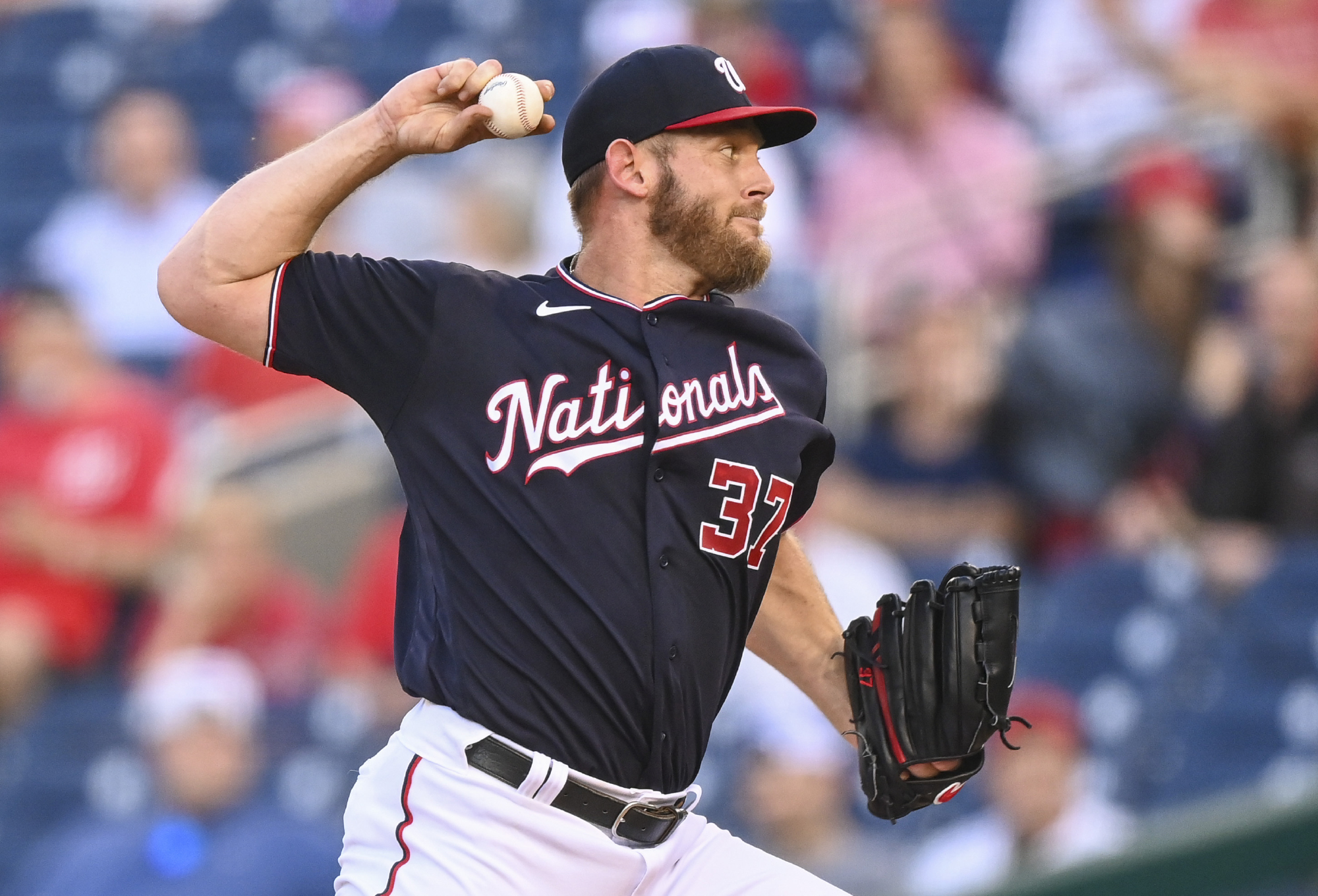Stephen Strasburg, looking like his old self, leads Nationals past Orioles