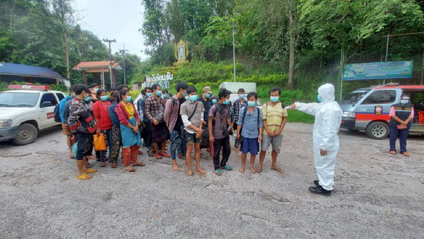 33 Myanmar people arrested while sneaking across border into Kanchanaburi
