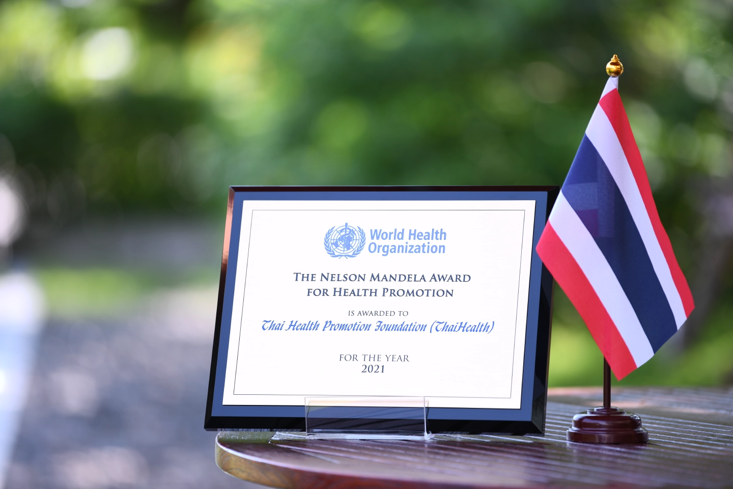 WHO awarded Thailand’s the Nelson Mandela Award for Health Promotion
