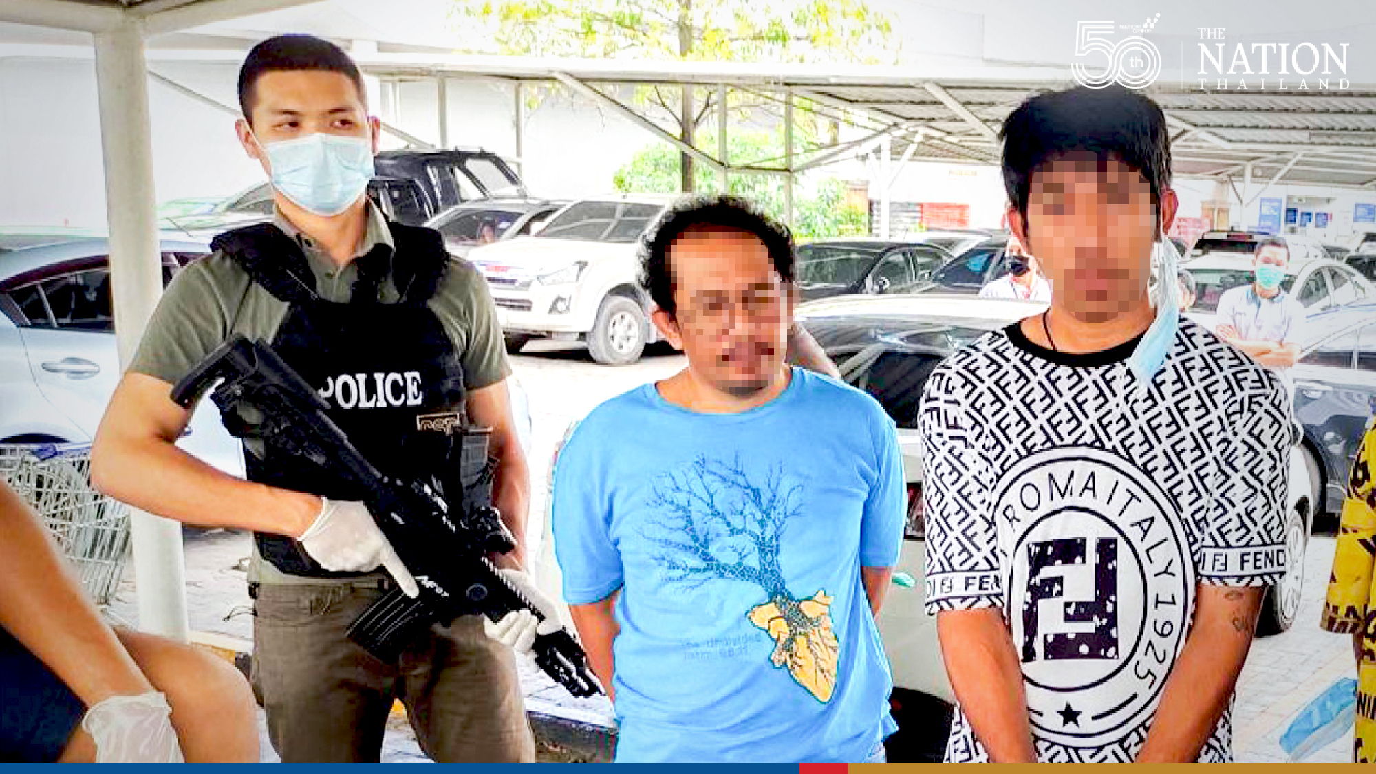 Police snare cannabis smugglers outside Bangkok mall