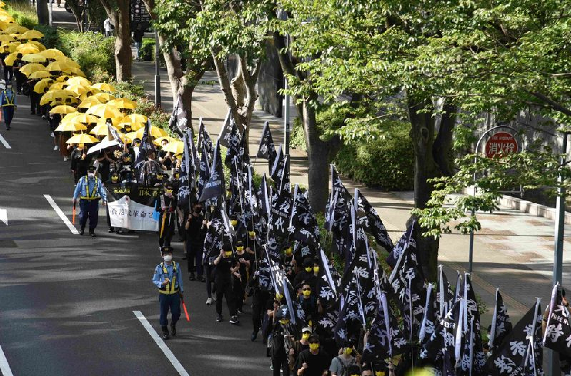 Hong Kongers march in Tokyo to call for support