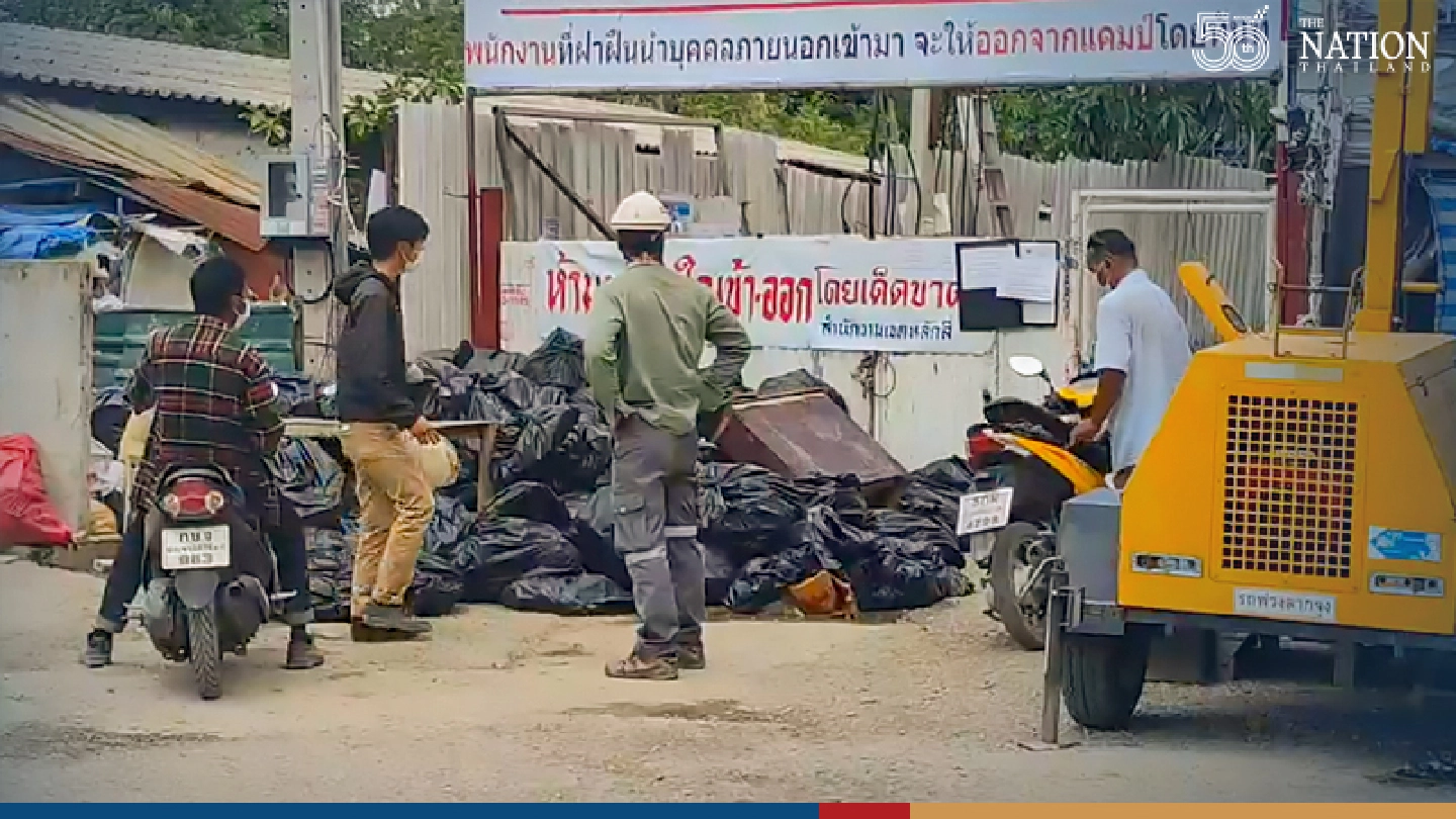 Troops monitor construction camps to ensure nobody heads home