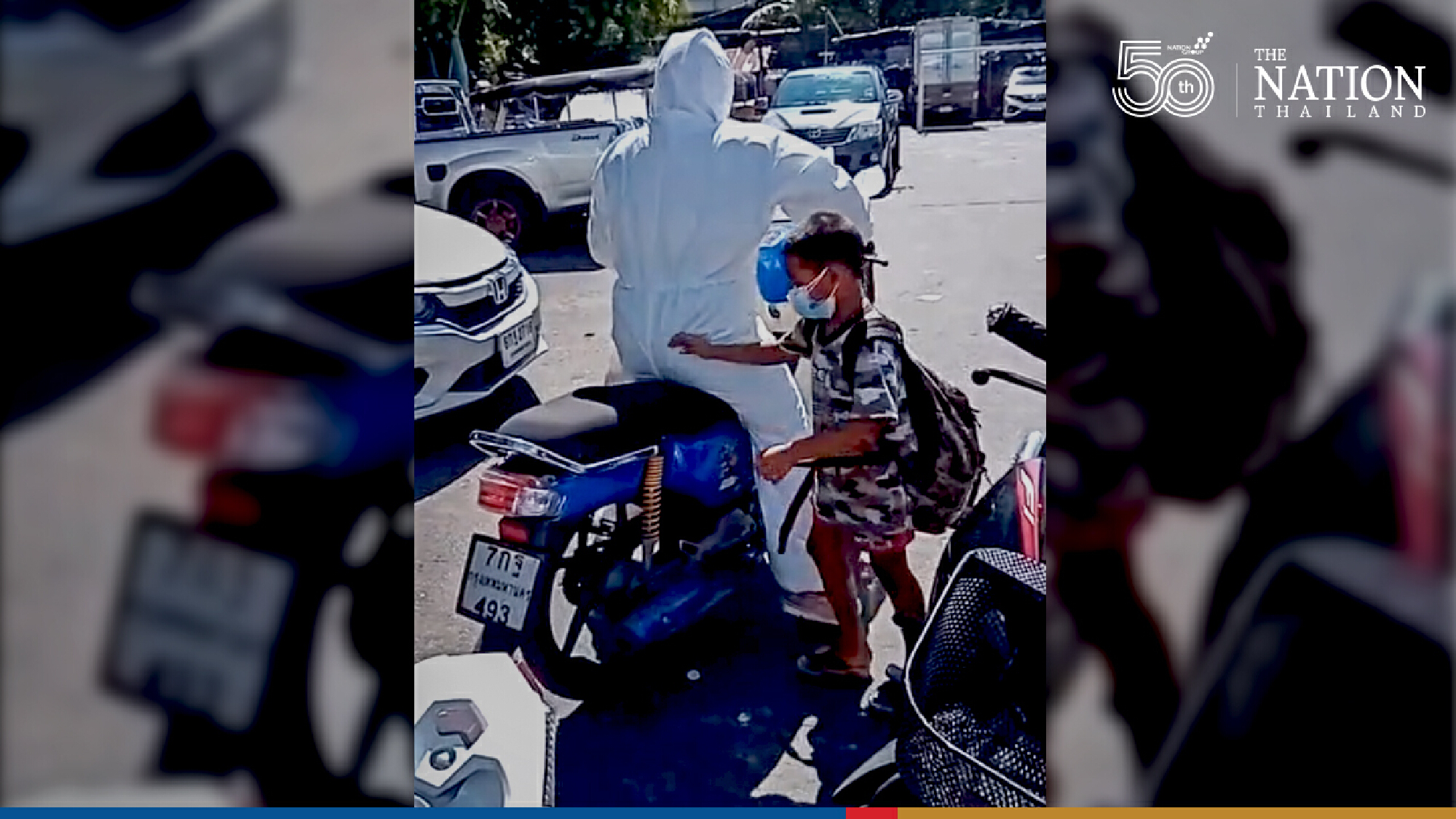 Bangkok father wins netizens hearts with videos showing care for Covid-infected son