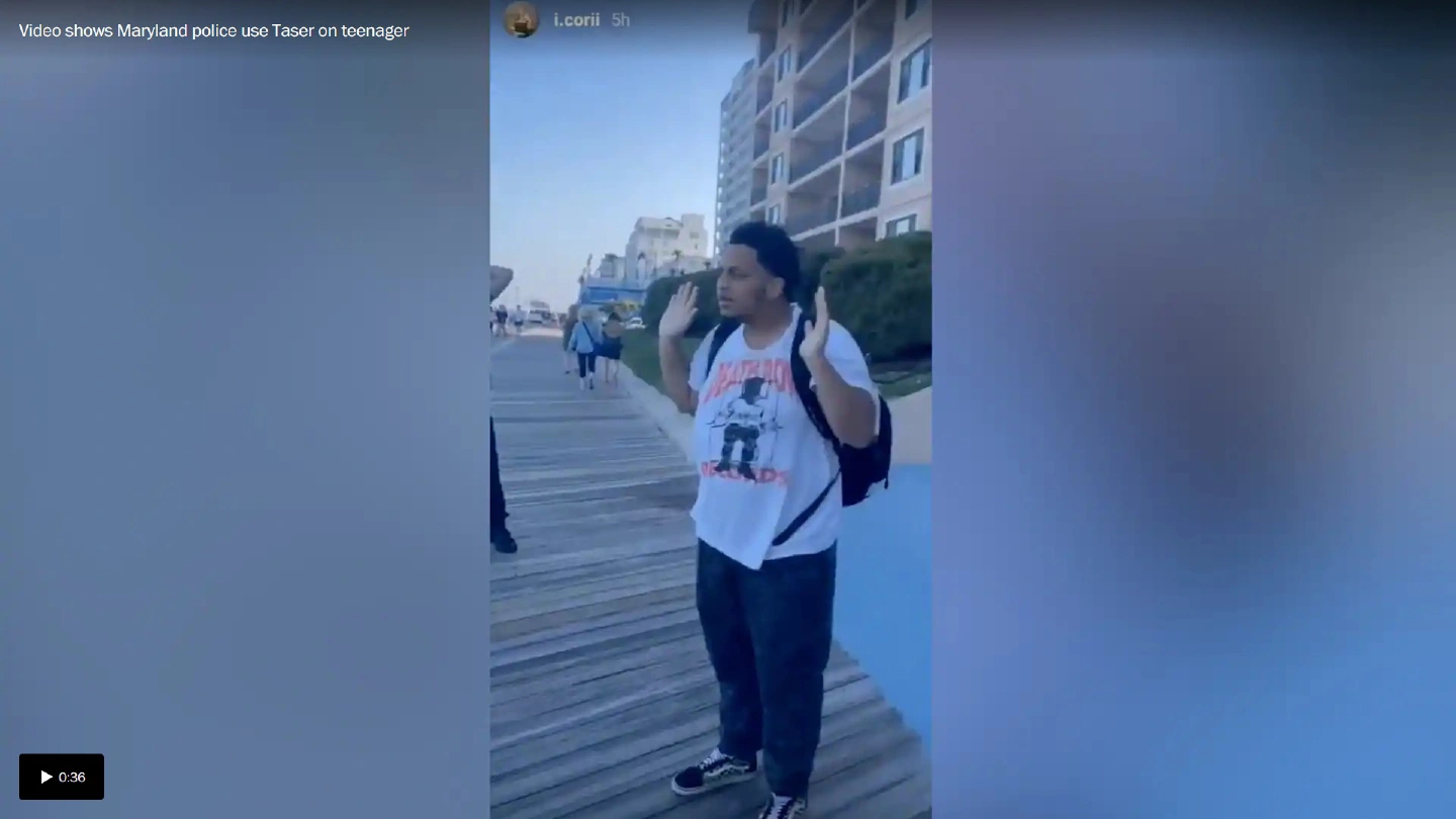 Videos show Ocean City, Md., police Tasering, kneeing teens while enforcing boardwalk vaping ban Videos show Ocean City, Md., police Tasering, kneeing teens while enforcing boardwalk vaping ban