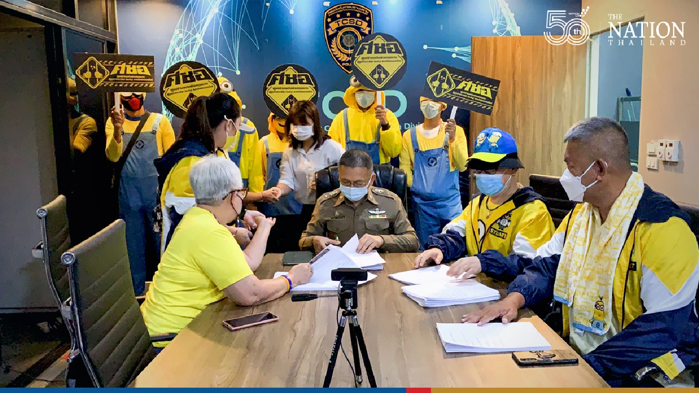 Army of Minions deliver lese majeste file to police, demand prosecutions