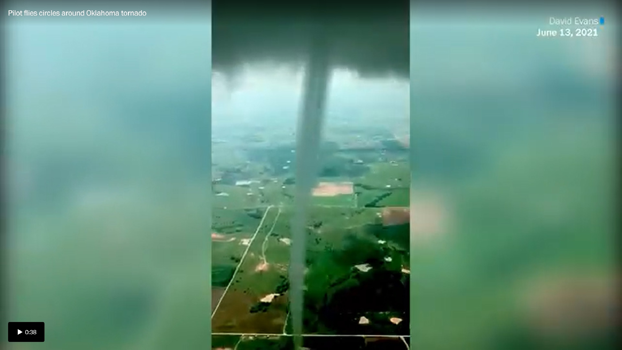 Oklahoma glider pilot flies around landspout tornado