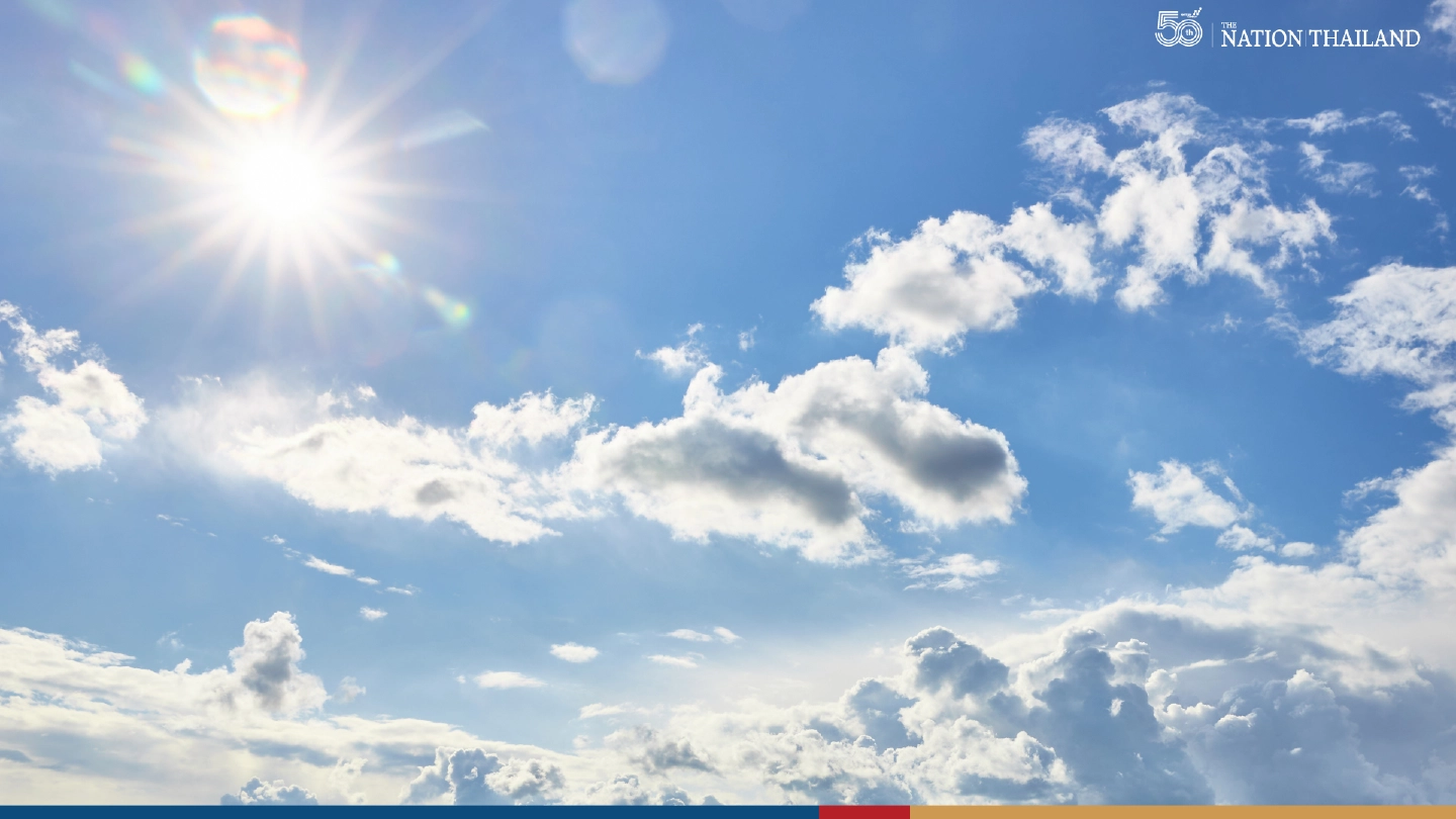 Hot day forecast for Bangkok, upper Thailand with a few thundershowers