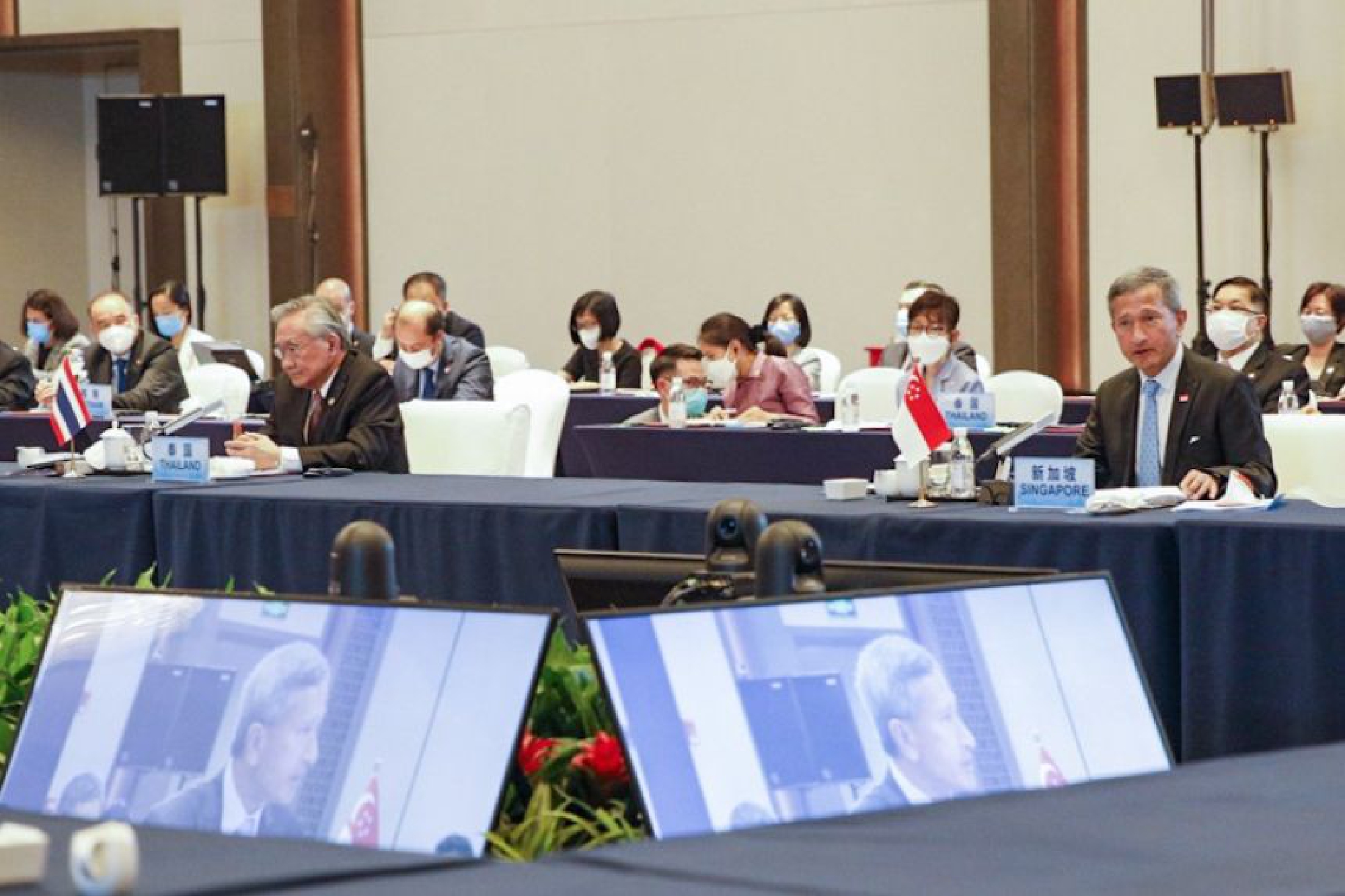 Asean, China foreign ministers discuss Covid-19, South China Sea and Myanmar