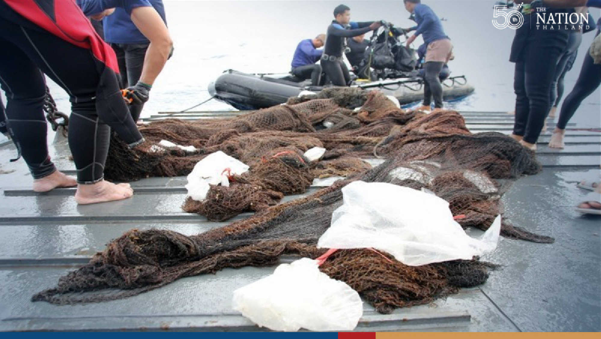 40 divers rescue Thai reef from destruction by 800-kilo fishing net