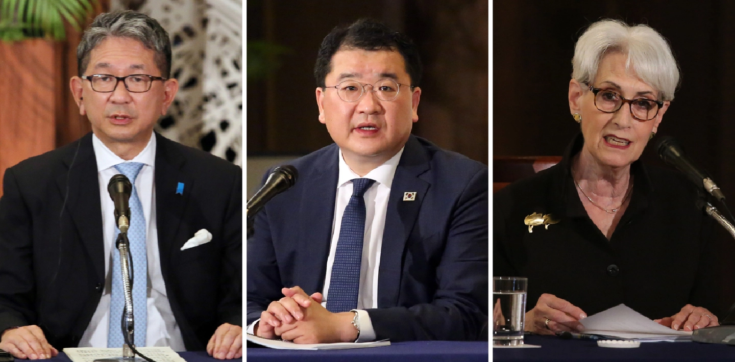 South Korea, US, Japan agree to up cooperation over NK, pandemic