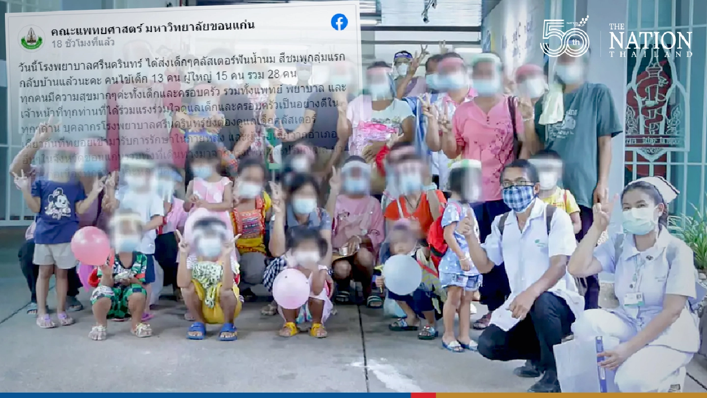 28 children, teachers from Khon Kaen nursery cluster discharged