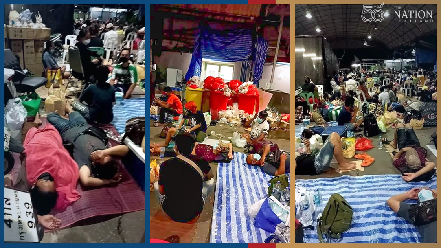 Covid patients overflow into hospital car park as cases surge in Bangkok