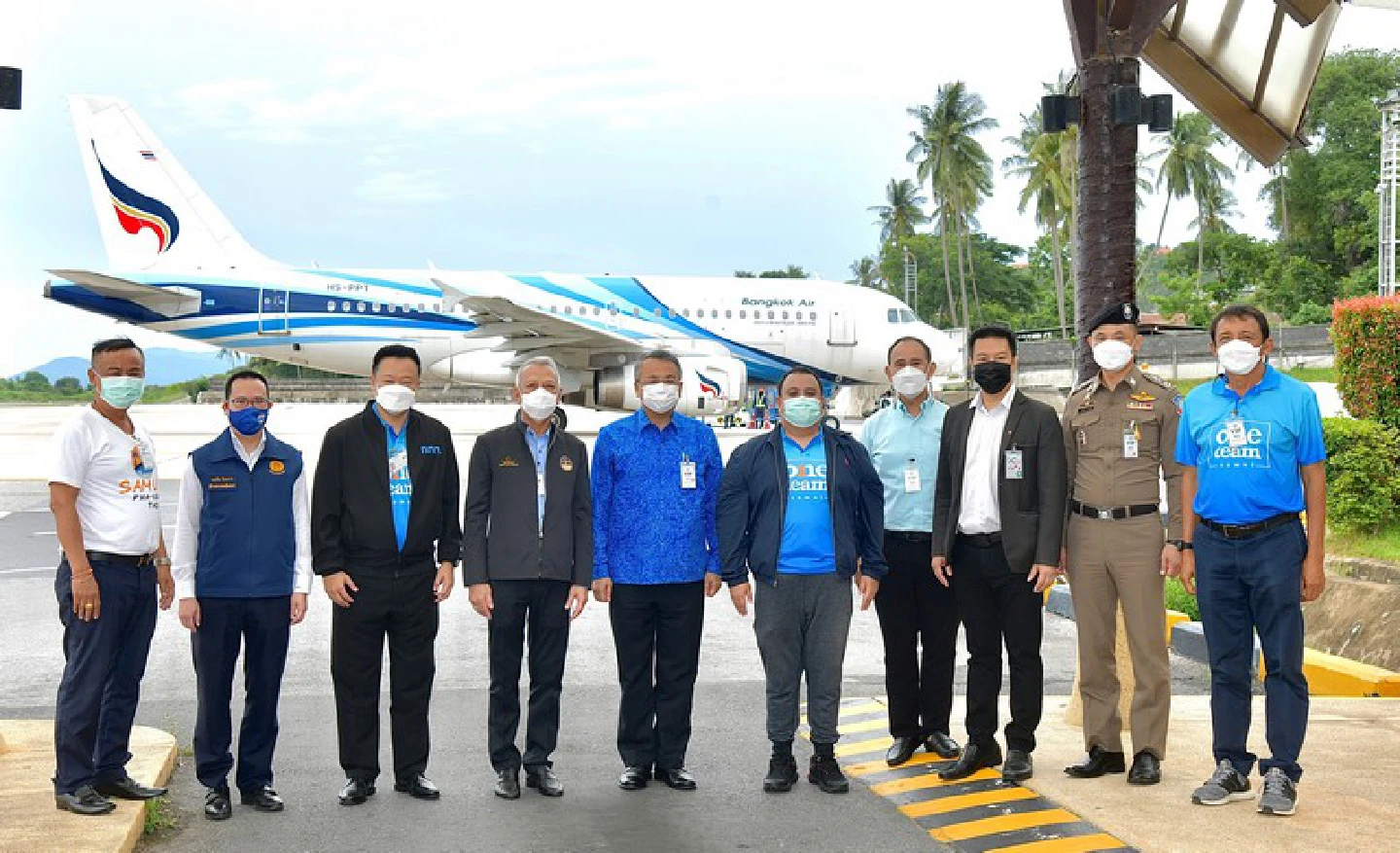 Bangkok Airways together with Ministry of Tourism and Sports organize  a welcome ceremony for an inaugural flight