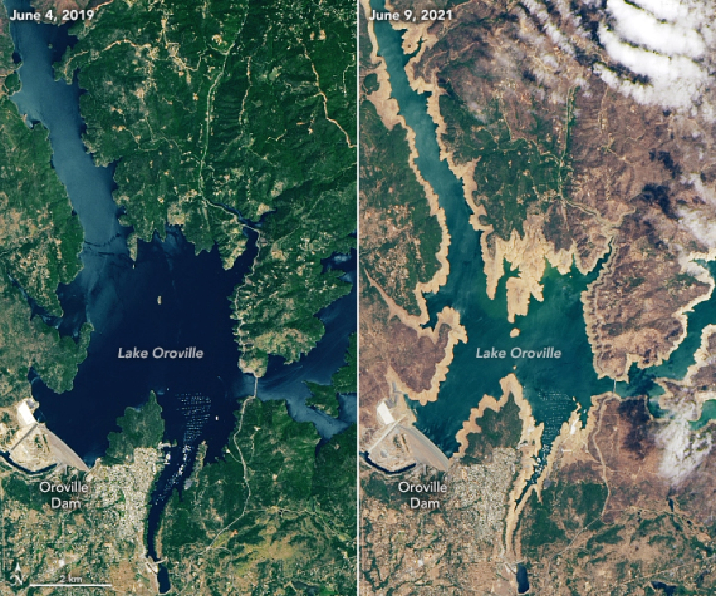 NASA photos show devastating effects of drought in U.S. California
