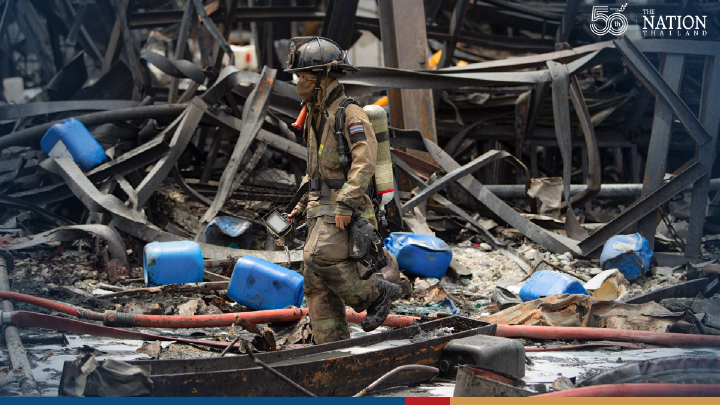 Chemical blaze put out but toxic residue lingers