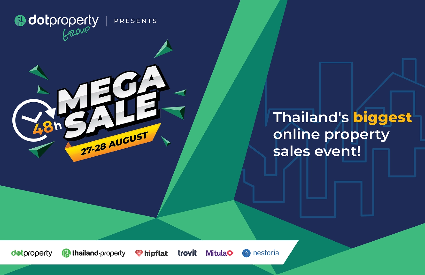Reserve your spot at the Dot Property 48 Hour Mega Sale, Thailand’s biggest online property sales event Reserve your spot at the Dot Property 48 Hour Mega Sale, Thailand’s biggest online property sales event