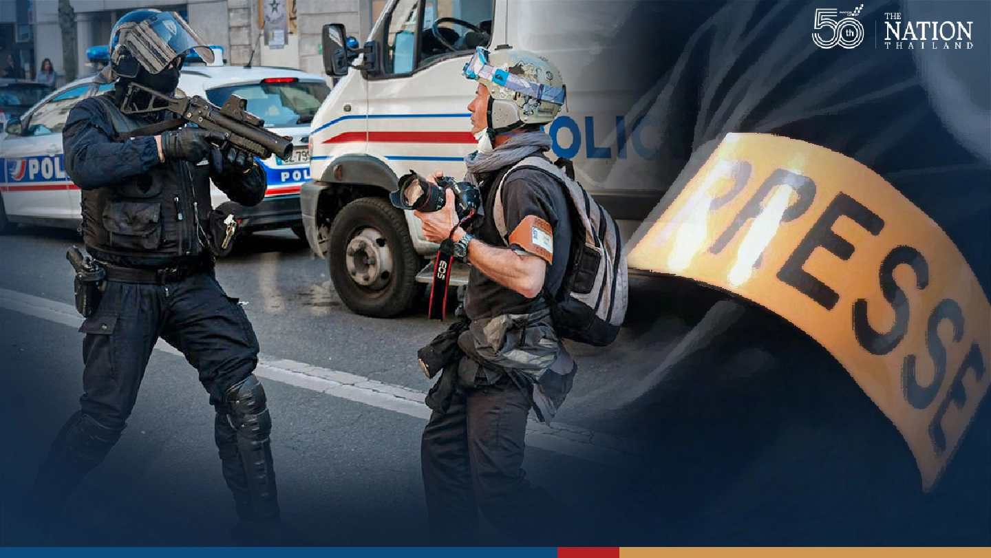 Press armbands no protective shields during protest crackdowns