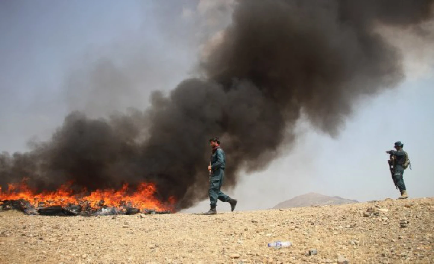Tons of drugs, chemical substances torched in eastern Afghanistan