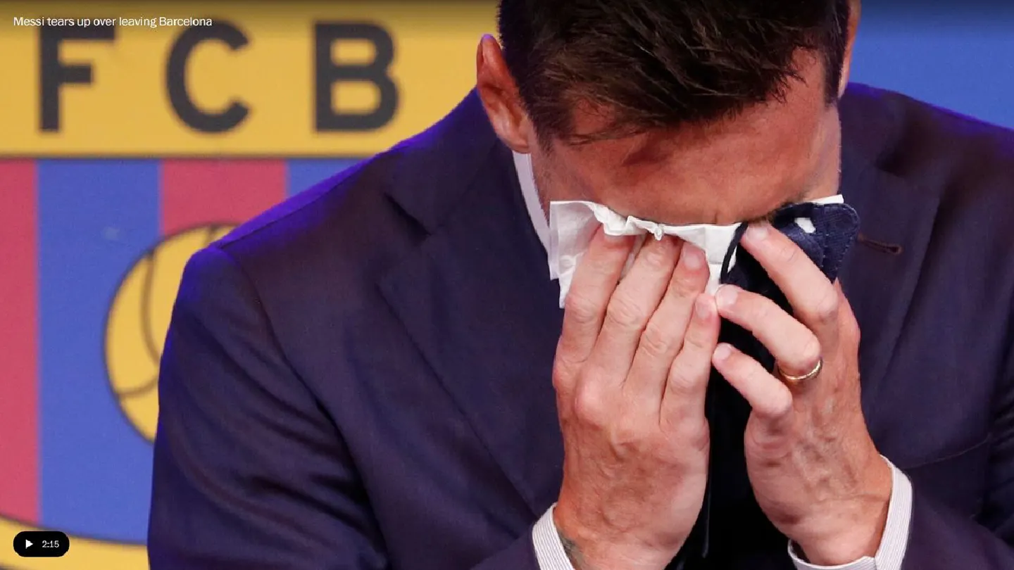 A tearful Lionel Messi leaves Barcelona, calls Paris Saint-Germain move a possibility