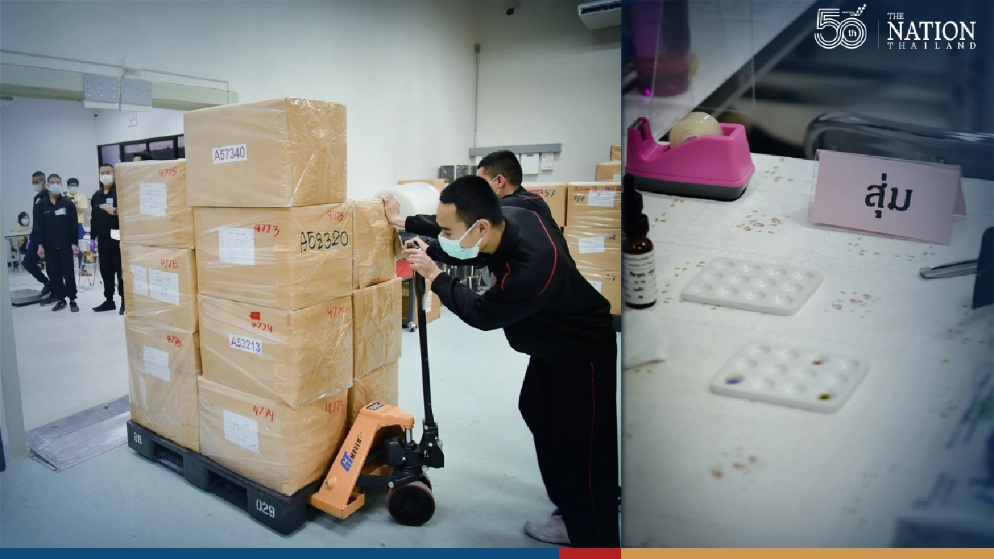27 tonnes of seized drugs worth almost 30 billion baht set alight