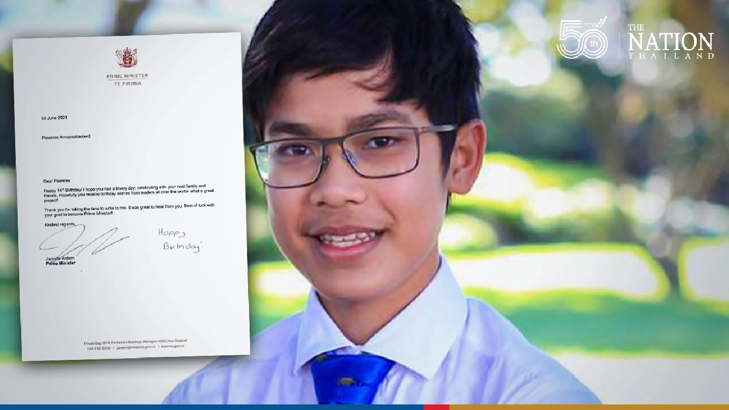 New Zealand PM makes 14th birthday special for Thai boy