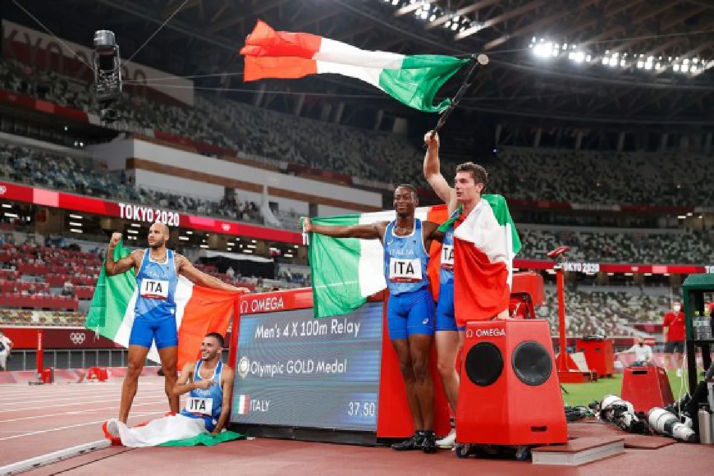 Just in: Italy claims mens 4x100m relay gold at Tokyo Olympics