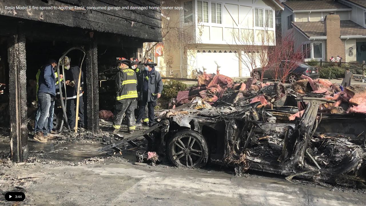 While they were asleep, their Teslas burned in the garage. It is a risk many automakers are taking seriously.