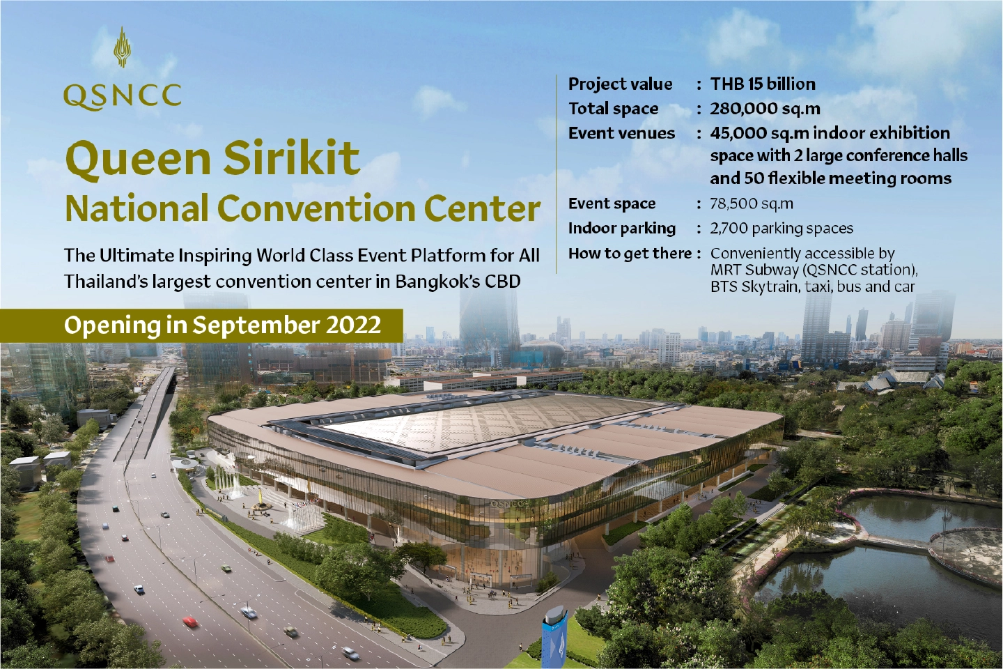 New QSNCC debuts as largest convention centre in central Bangkok