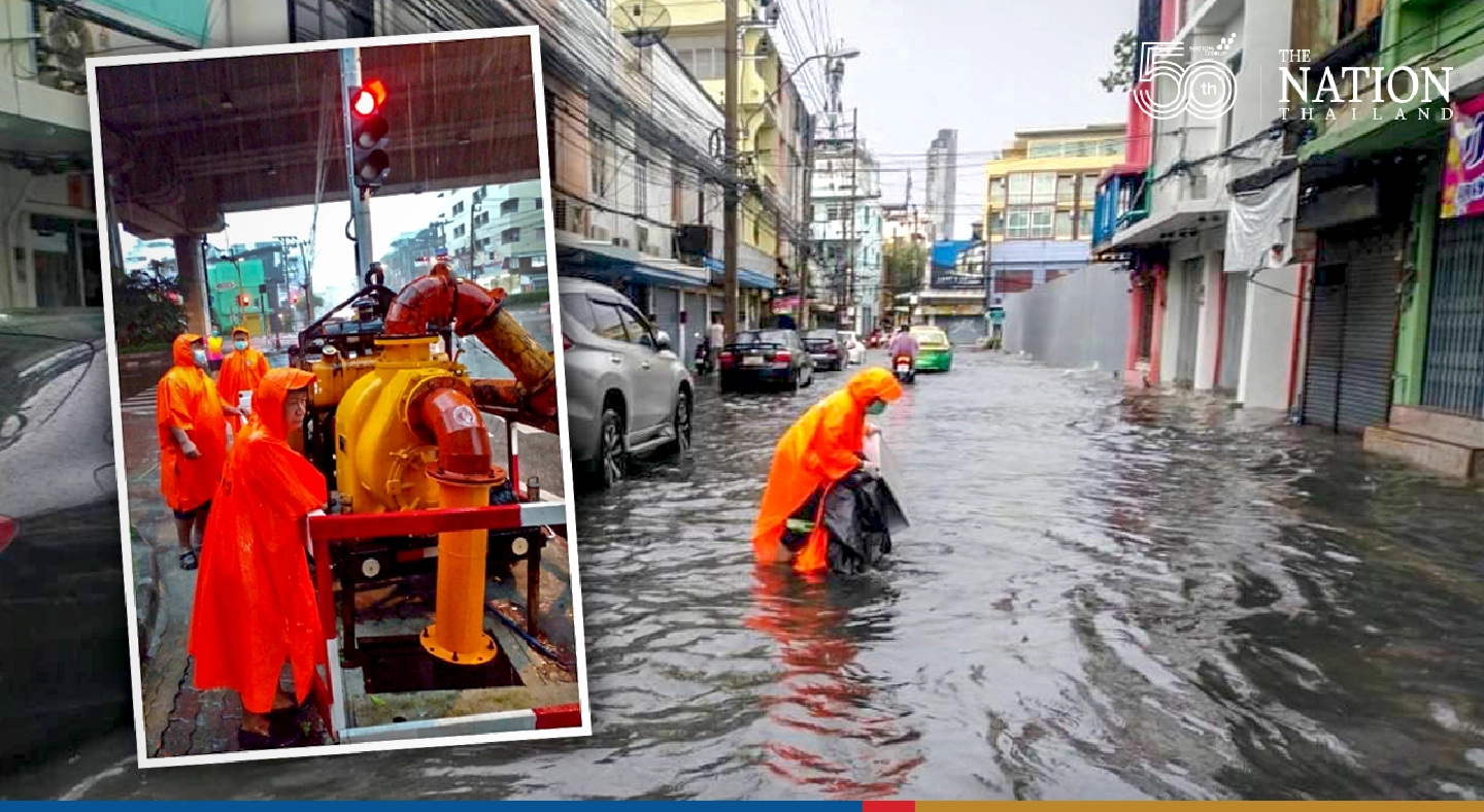 Sathorn battles flooding as heavy rains lash Bangkok
