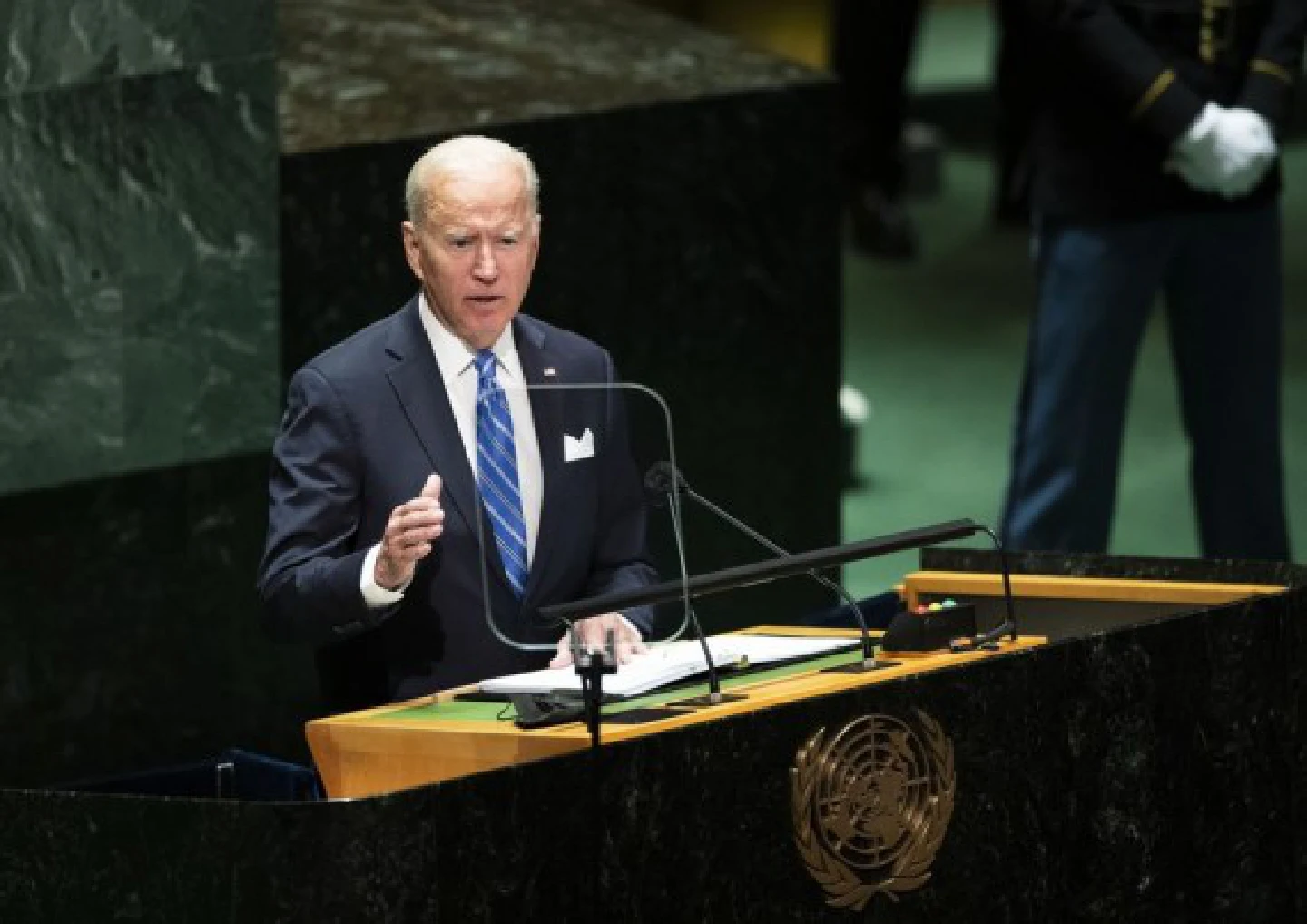 Biden promises "relentless diplomacy" in UN debut amid rift with allies