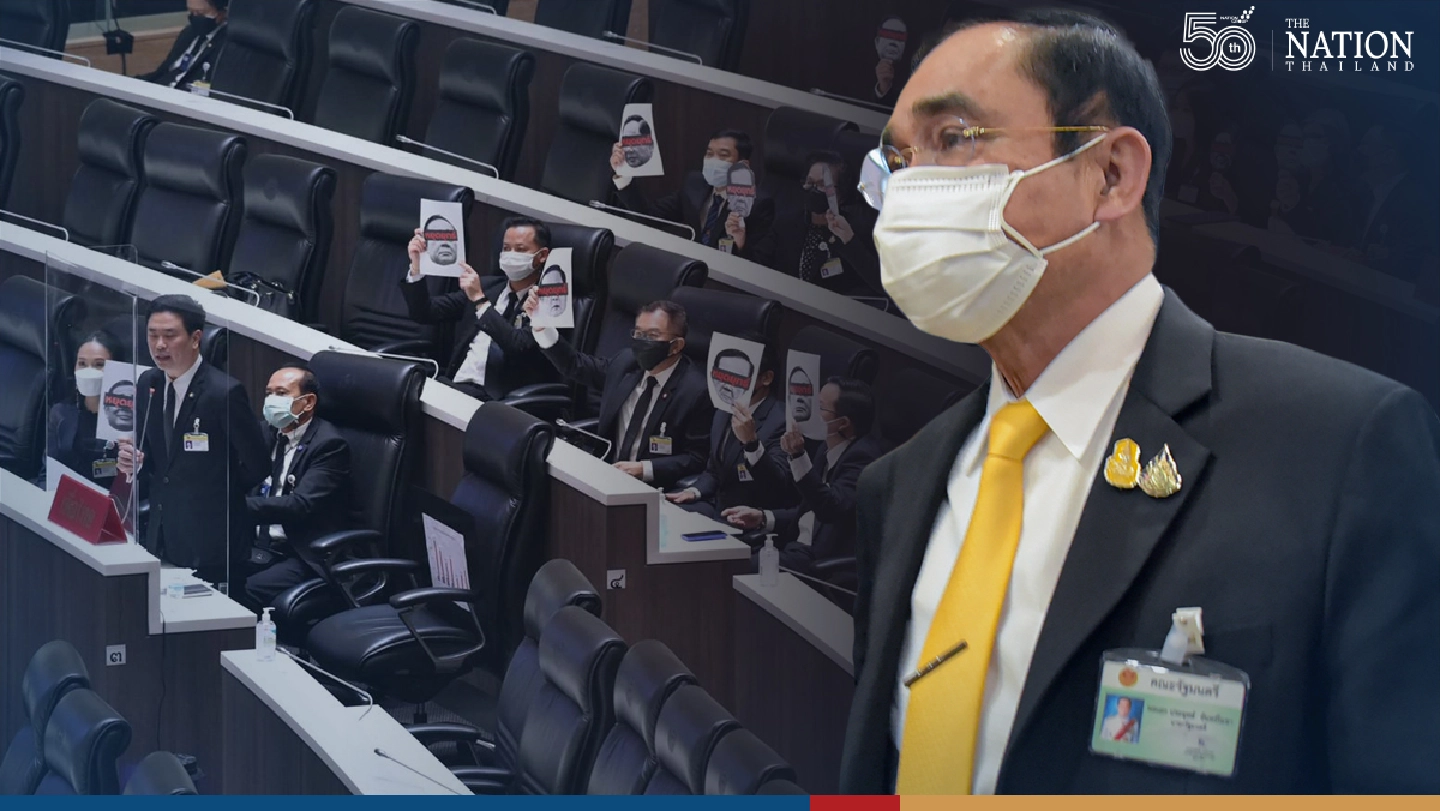 Prayut, ministers sail through no confidence motion