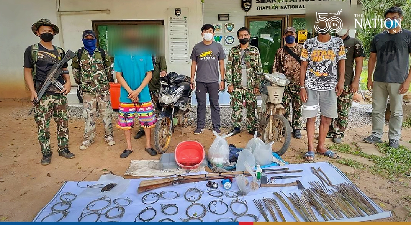 Rangers nab two armed men in Prachin Buri national park Rangers nab two armed men in Prachin Buri national park