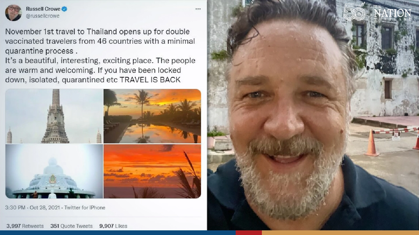 Russell Crowe’s heart is still in Thailand Russell Crowe’s heart is still in Thailand