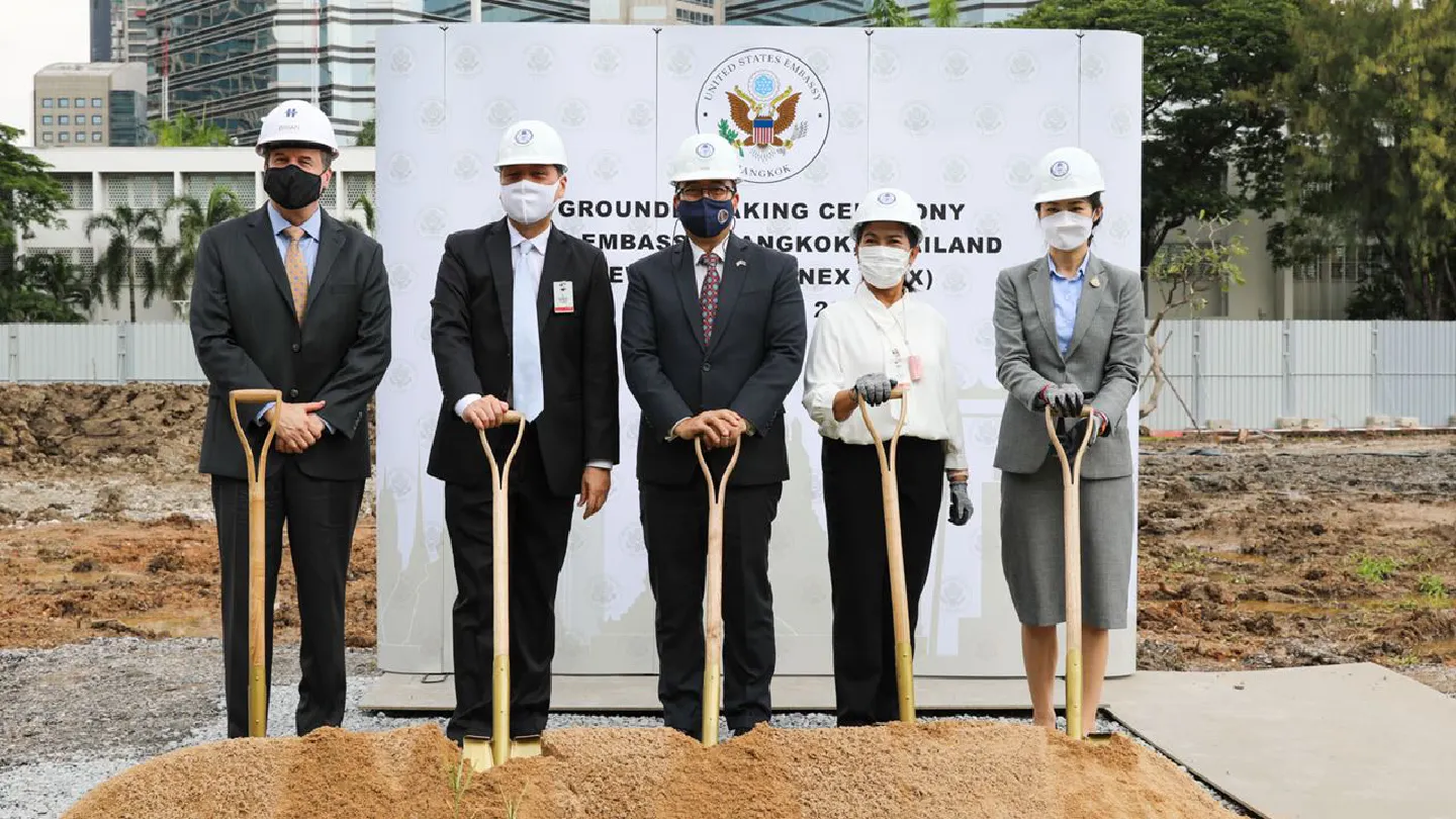 U.S. Embassy and Distinguished Guests Celebrate Start of Construction of New Building U.S. Embassy and Distinguished Guests Celebrate Start of Construction of New Building