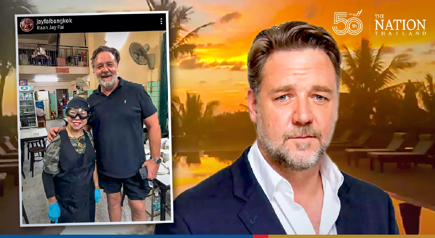Actor Russell Crowe pays Bangkok’s Jay Fai restaurant a visit Actor Russell Crowe pays Bangkok’s Jay Fai restaurant a visit