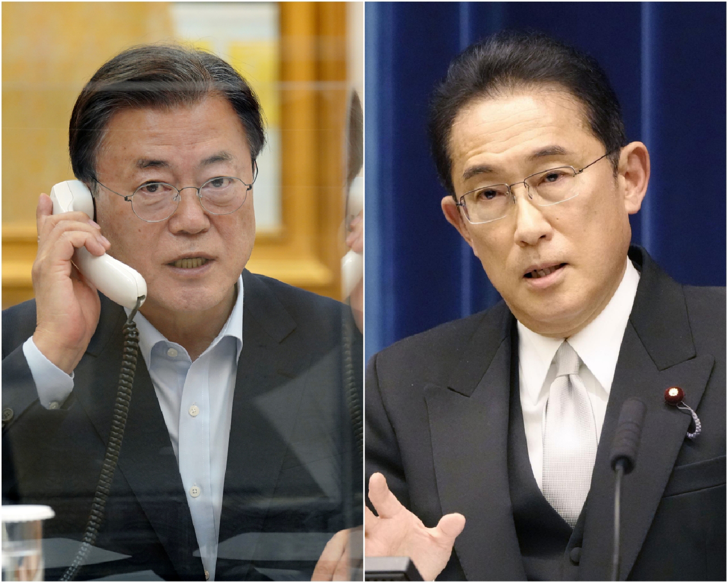 Moon asks Japan’s Kishida for diplomacy on disputes Moon asks Japan’s Kishida for diplomacy on disputes