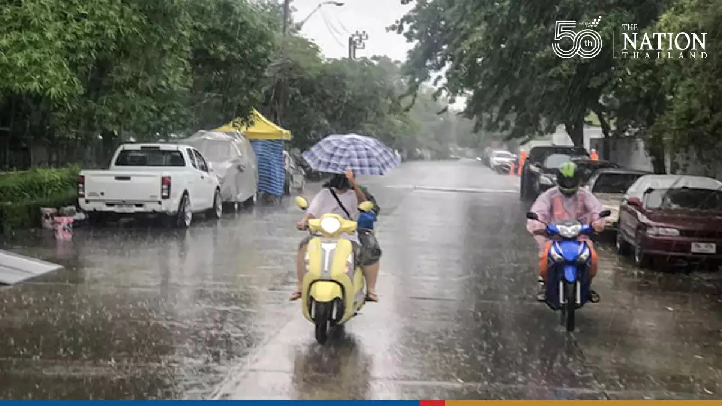 Thundershowers forecast across Thailand with isolated heavy rain in the South