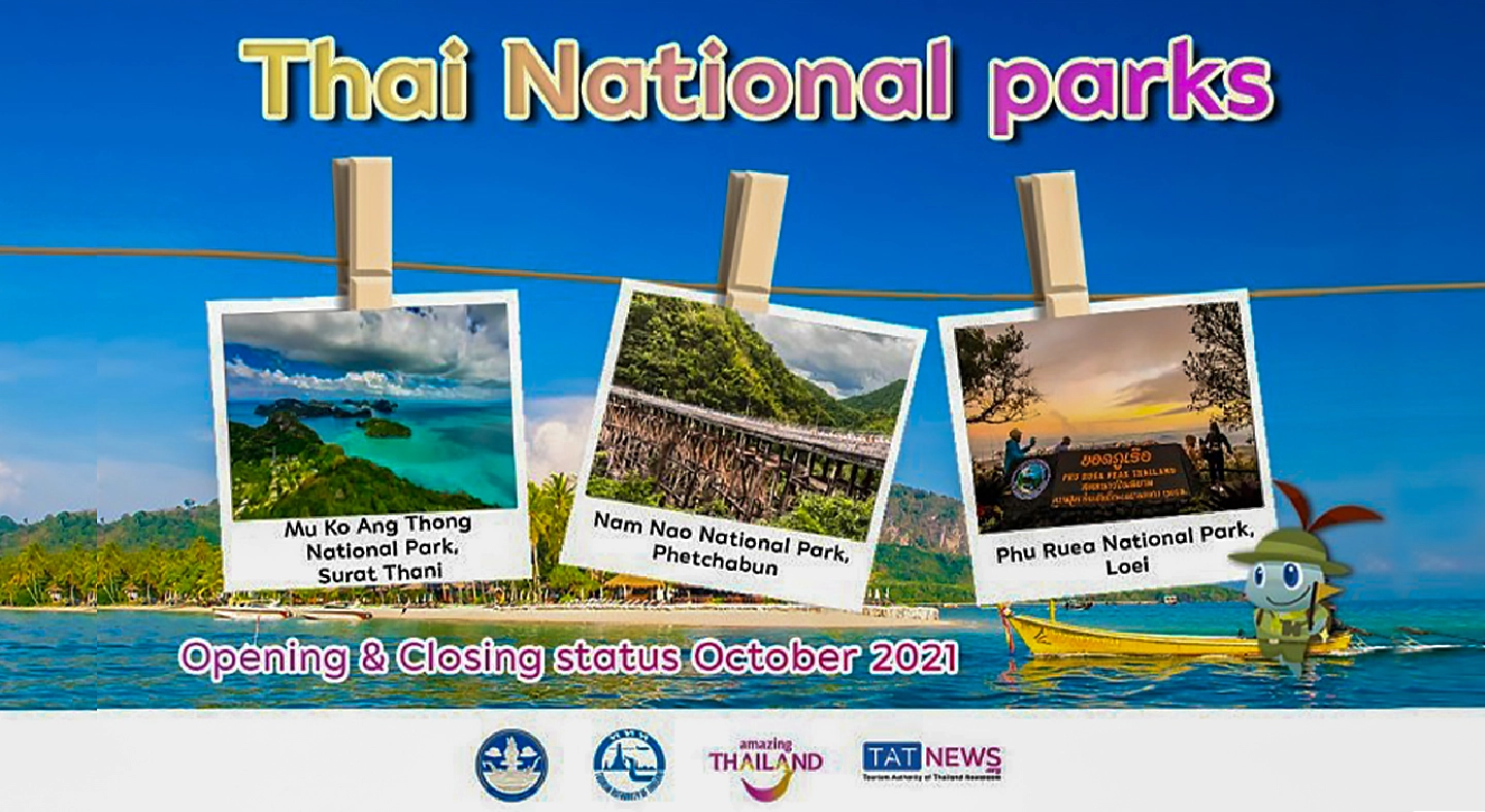 Visit TAT website for latest on Thailand’s national parks