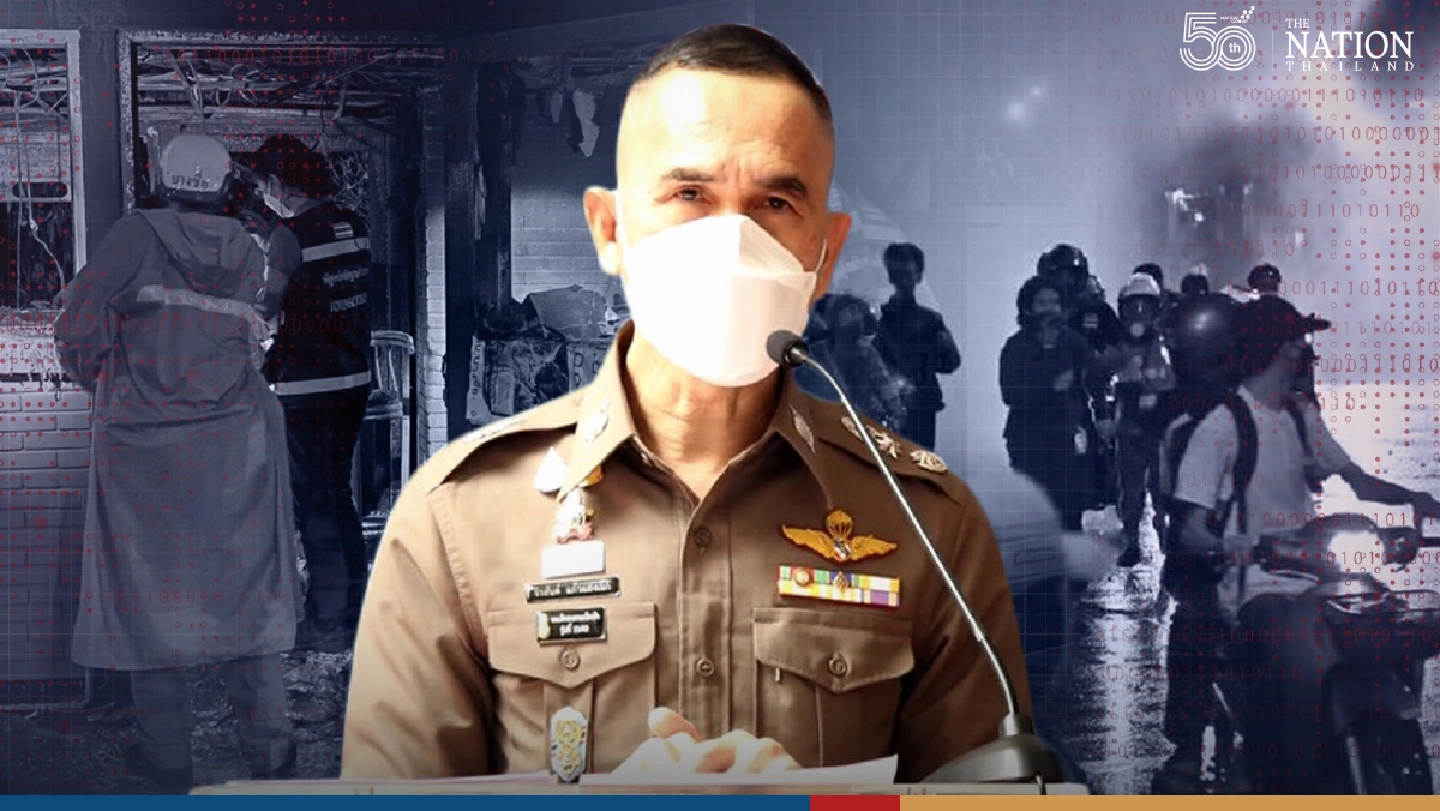 Bangkok police detain 4 protesters over a slew of charges