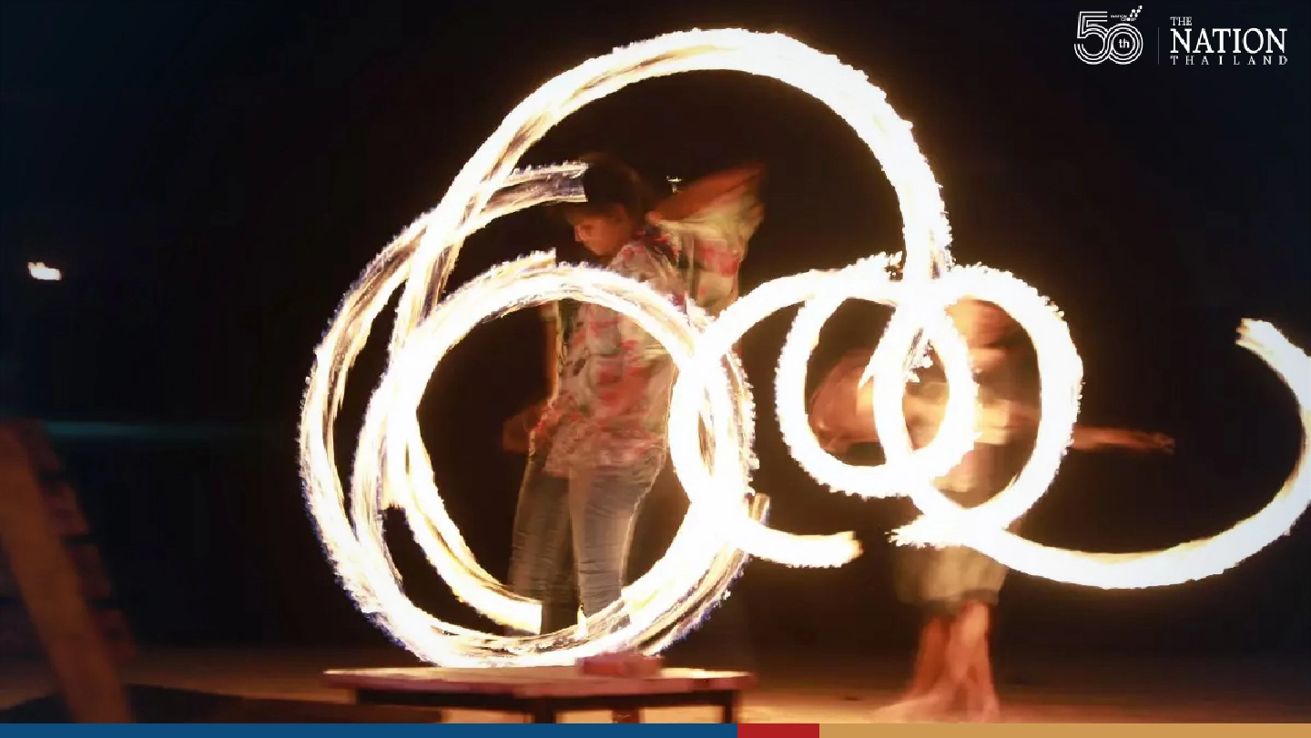 Koh Tao’s Sairee Beach buzzing again with spinning fire wheels