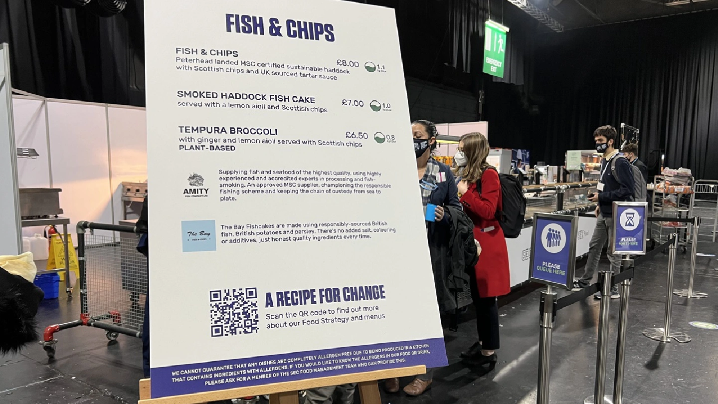 Hungry in Glasgow? The COP26 menu comes carbon counted. Hungry in Glasgow? The COP26 menu comes carbon counted.