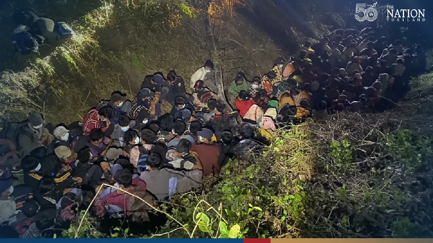 184 illegal Myanmar migrants arrested while crossing border in Tak