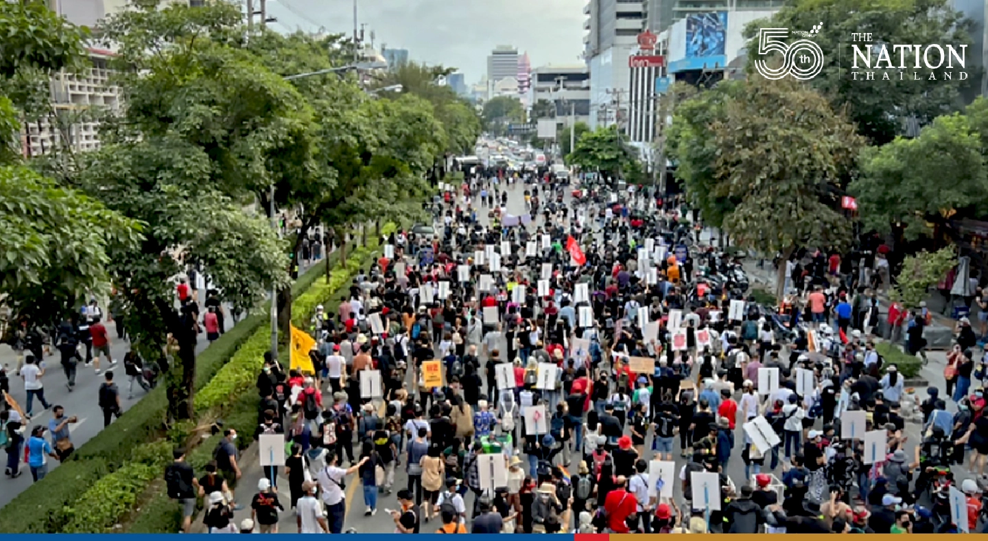 Timeline of Sunday’s rally from Pathumwan Intersection to Germany Embassy Timeline of Sunday’s rally from Pathumwan Intersection to Germany Embassy